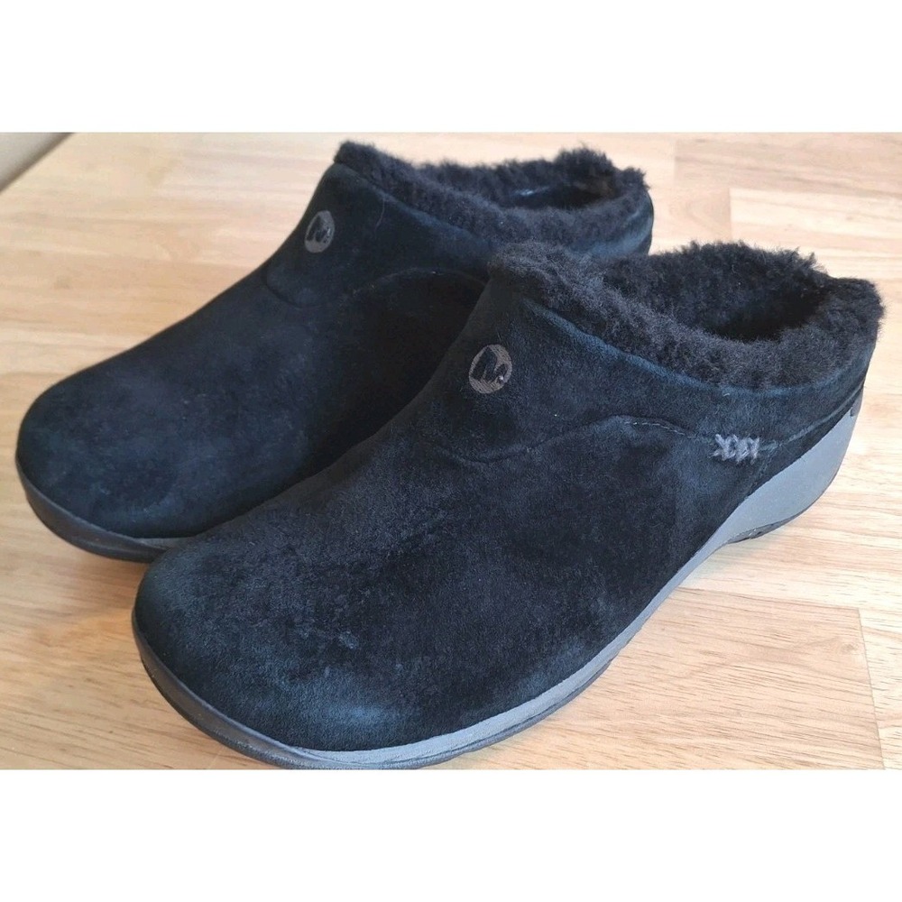 Merrell J00784 Black Suede Q Form 2 Mule Slip On Shoes Womens Size 9 Eur 40